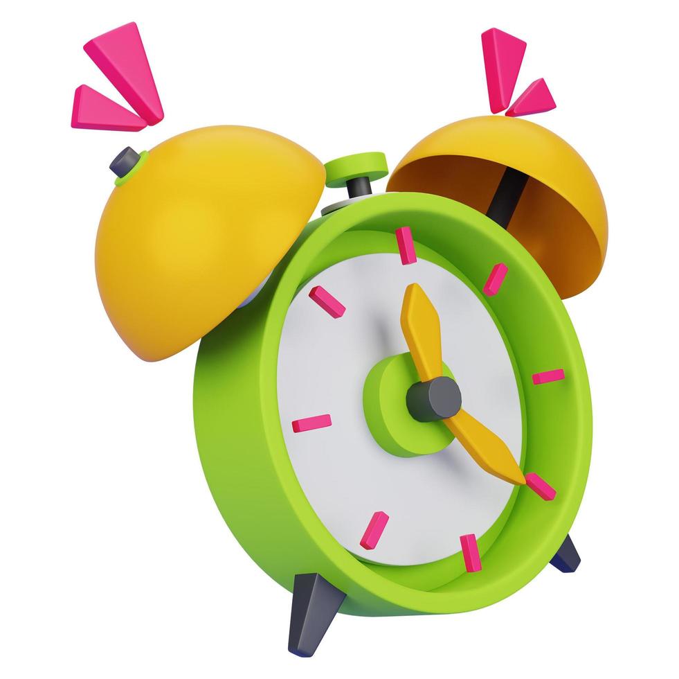 Clock 3D Icon Illustration for your website, user interface, and presentation. 3D render Illustration. photo