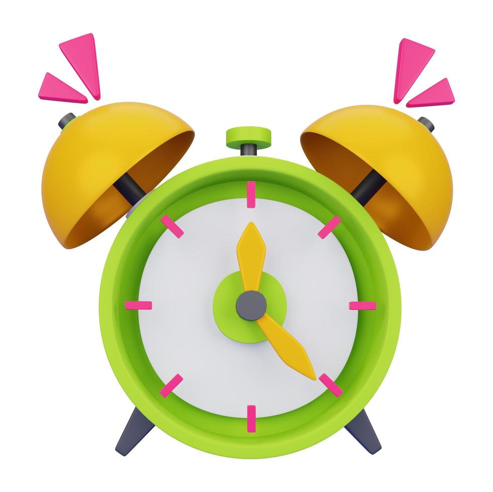 Clock 3D Icon Illustration for your website, user interface, and presentation. 3D render Illustration. photo