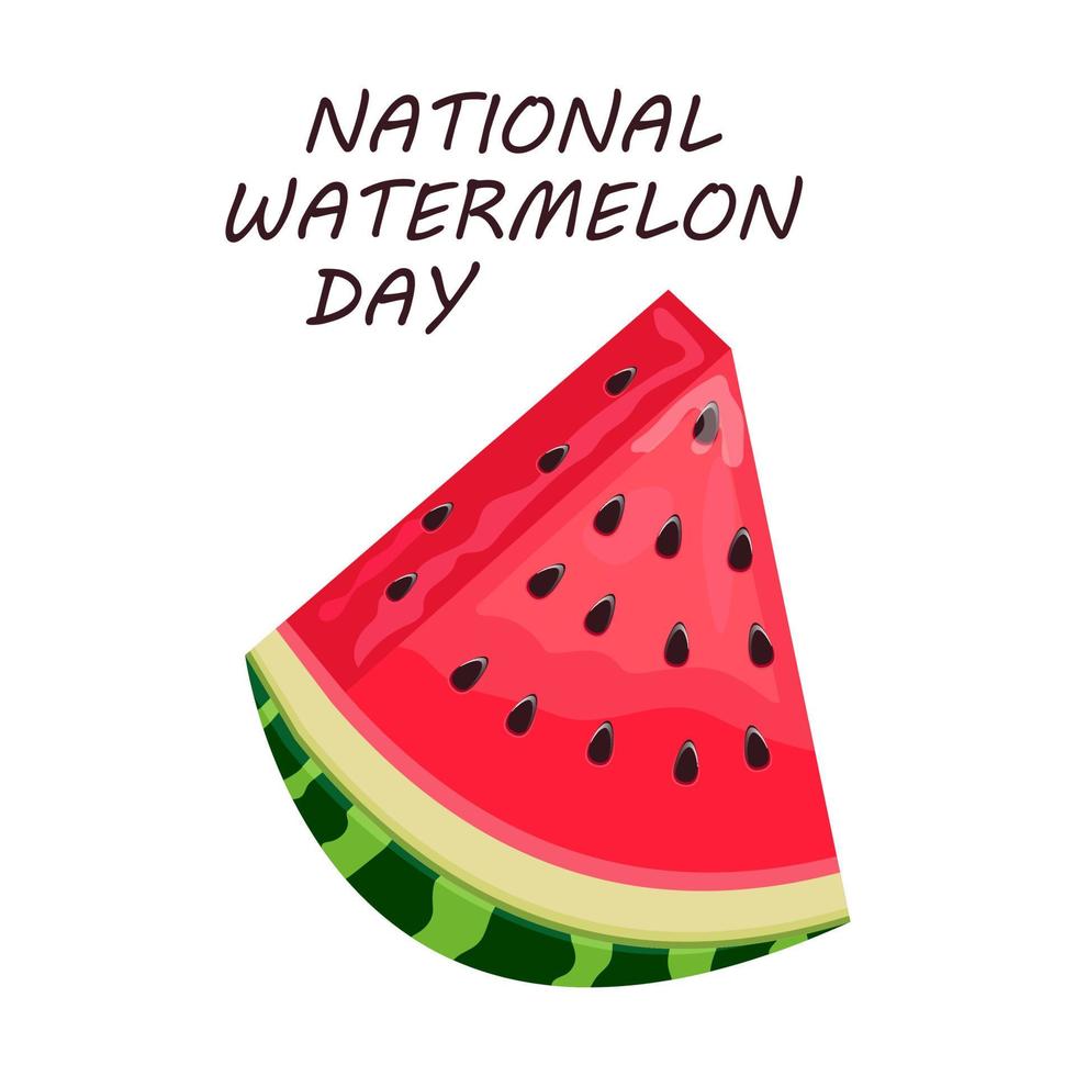 National Watermelon Day vector banner