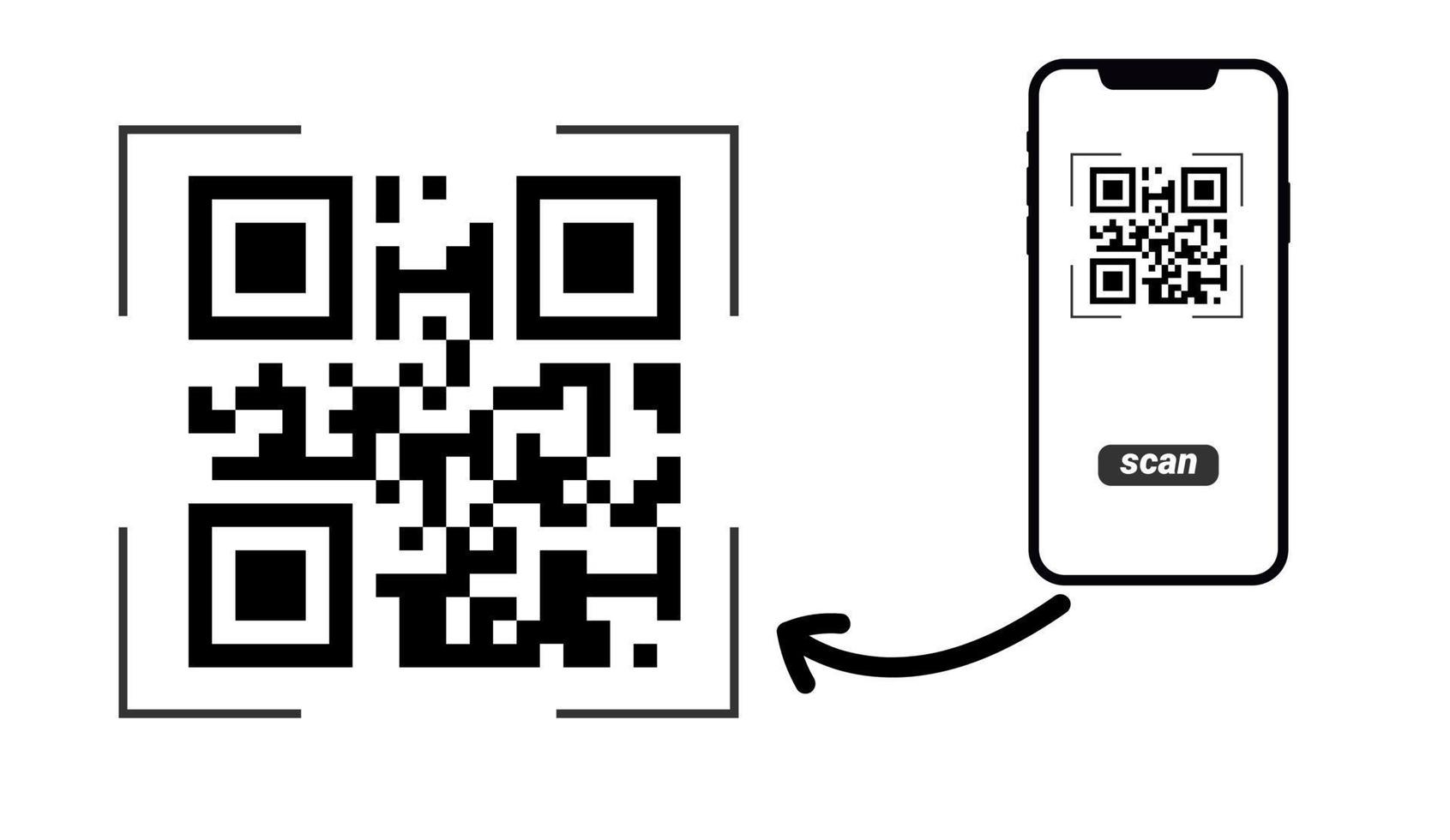 Scan qr code icon vector