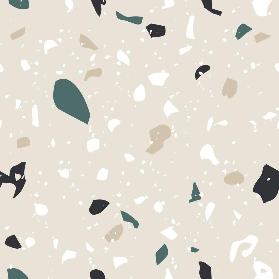 Terrazzo flooring vector seamless pattern