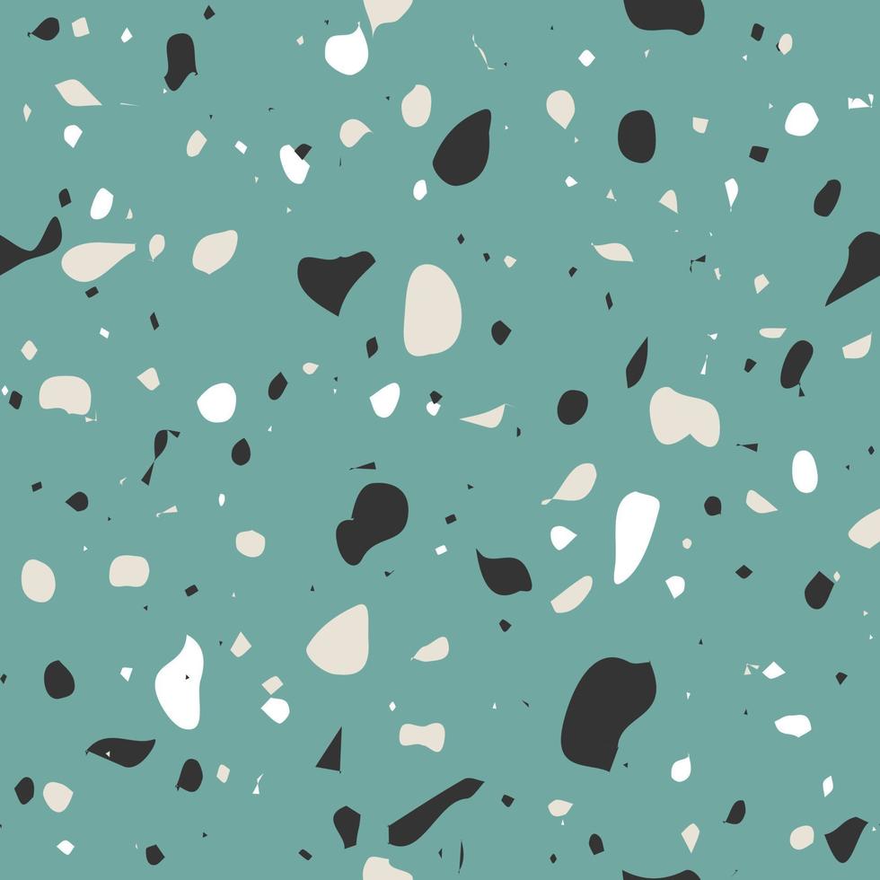 Terrazzo flooring vector seamless pattern