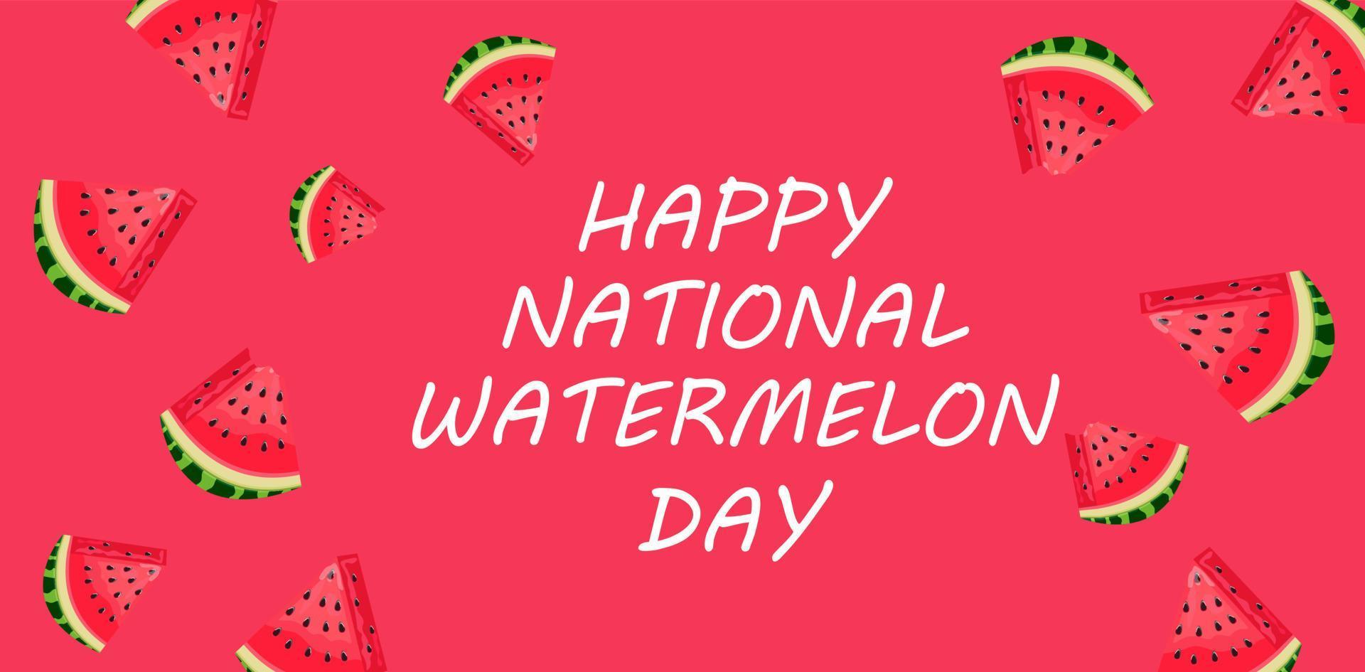 Banner National watermelon day vector
