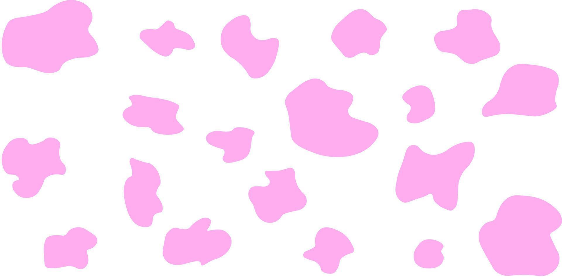Pink cow seamless pattern vector