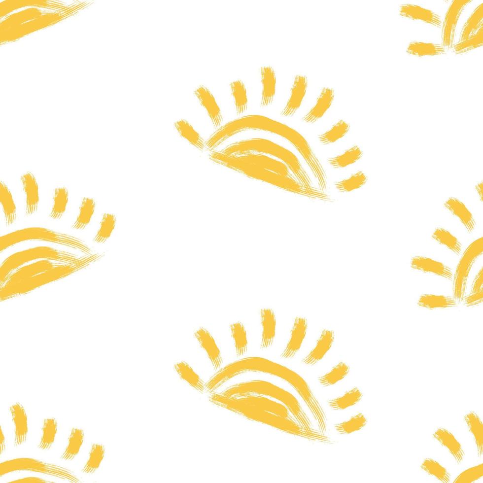 Seamless vector sun pattern