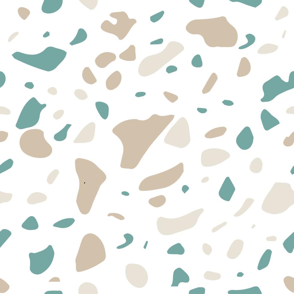 Terrazzo flooring vector seamless pattern