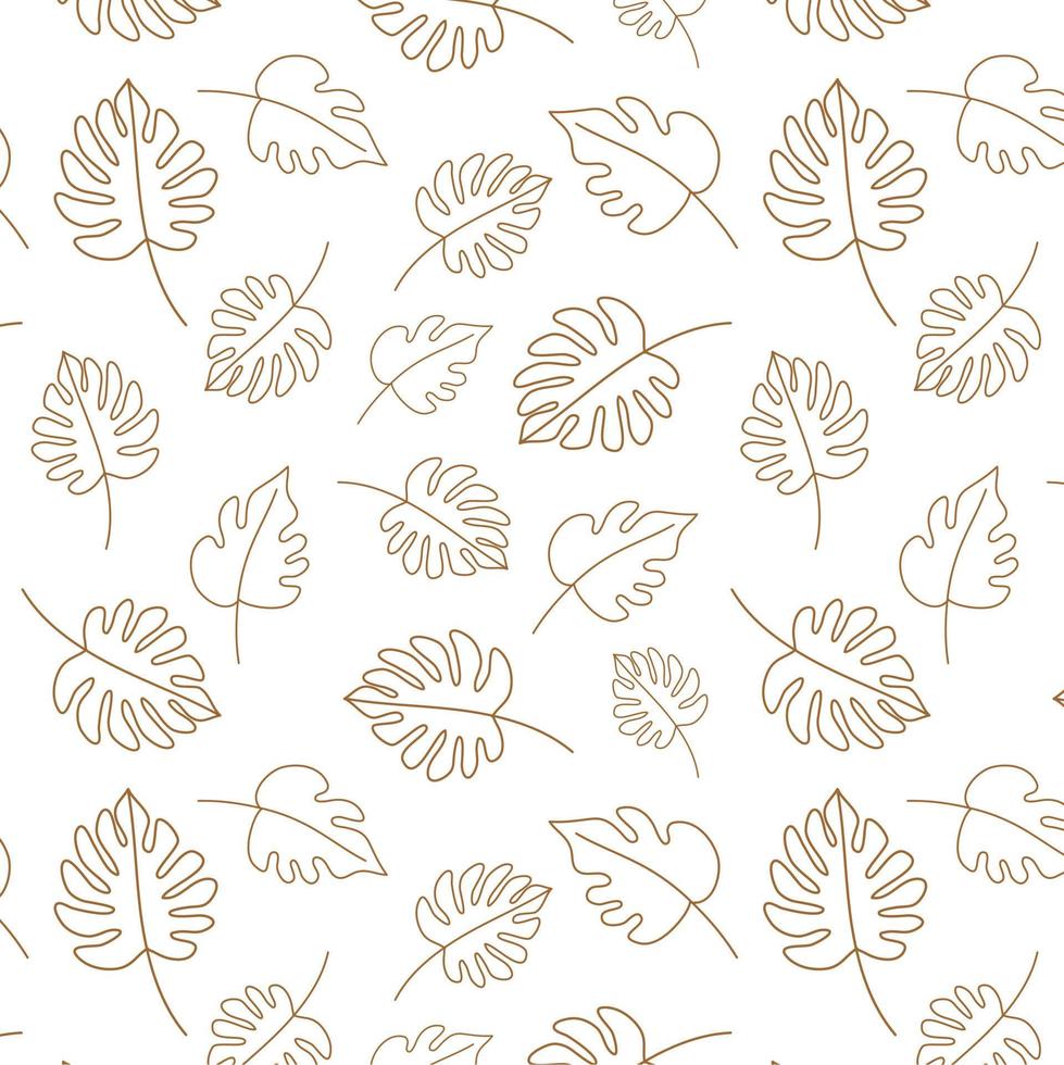 Minimal botanical art seamless pattern vector