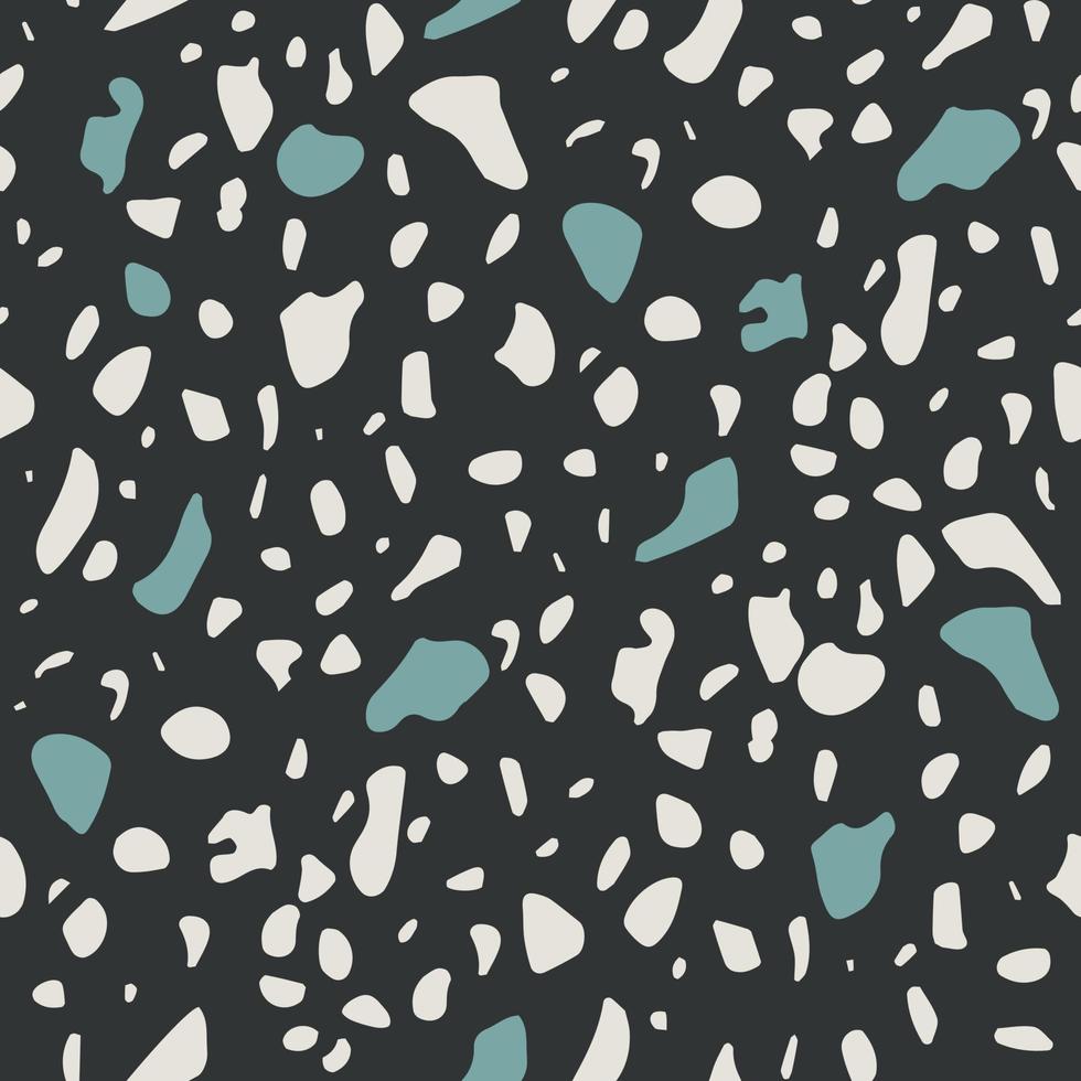 Terrazzo flooring vector seamless pattern