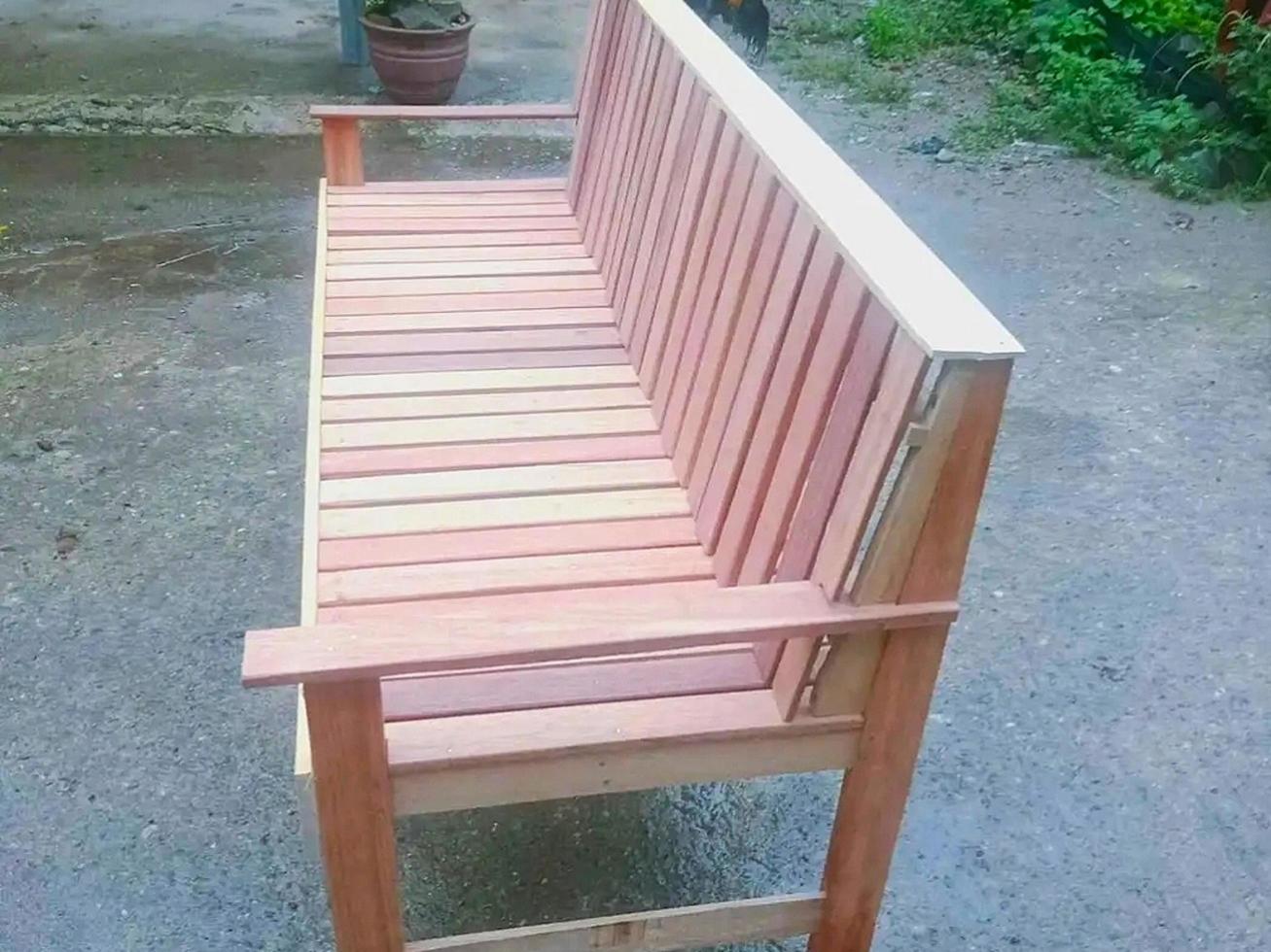 wooden lounge chair photo