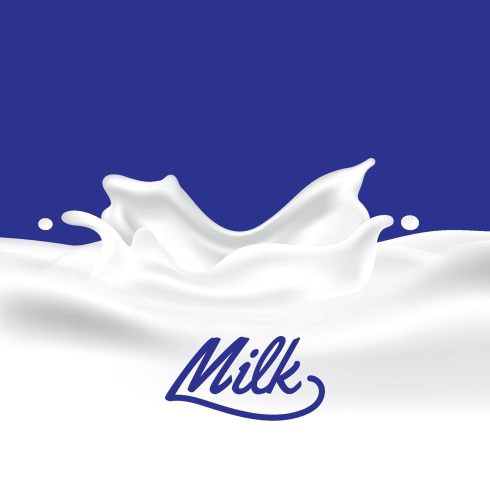 Realistic milk splash vector background illustration