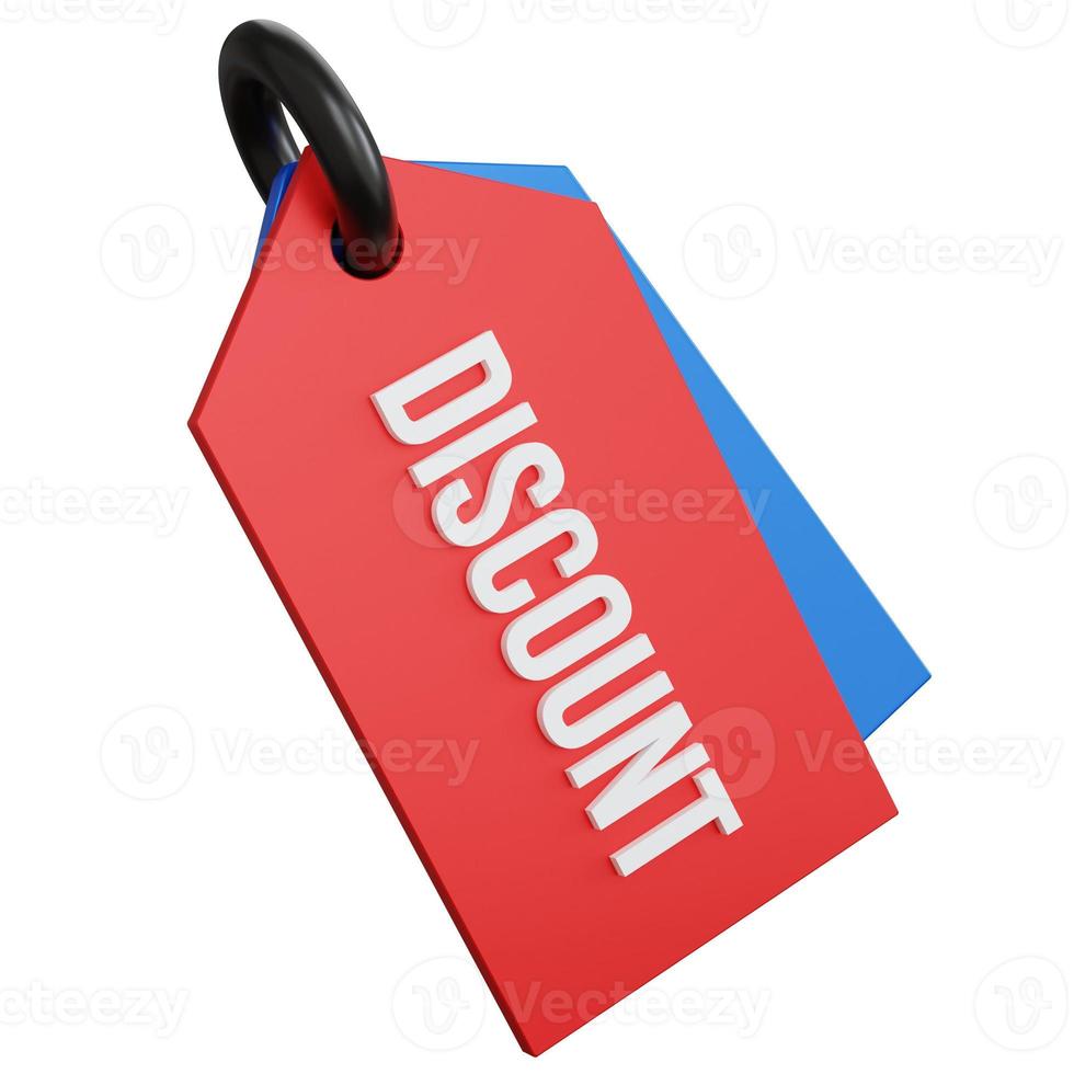 3d rendering sales tags discount isolated photo