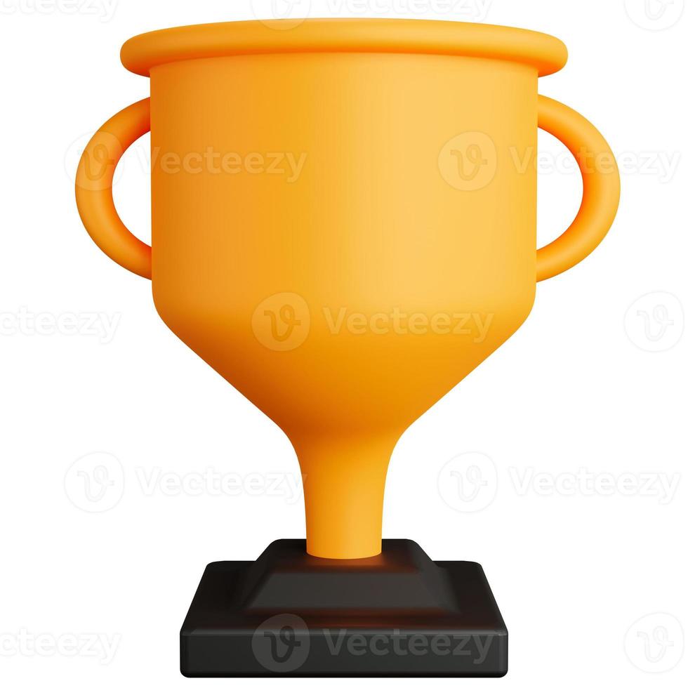 trophy empty isolated 3d rendering illustration photo