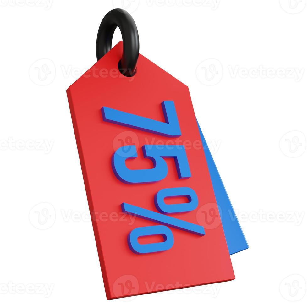 3d rendering sales tags seventy percent discount isolated photo