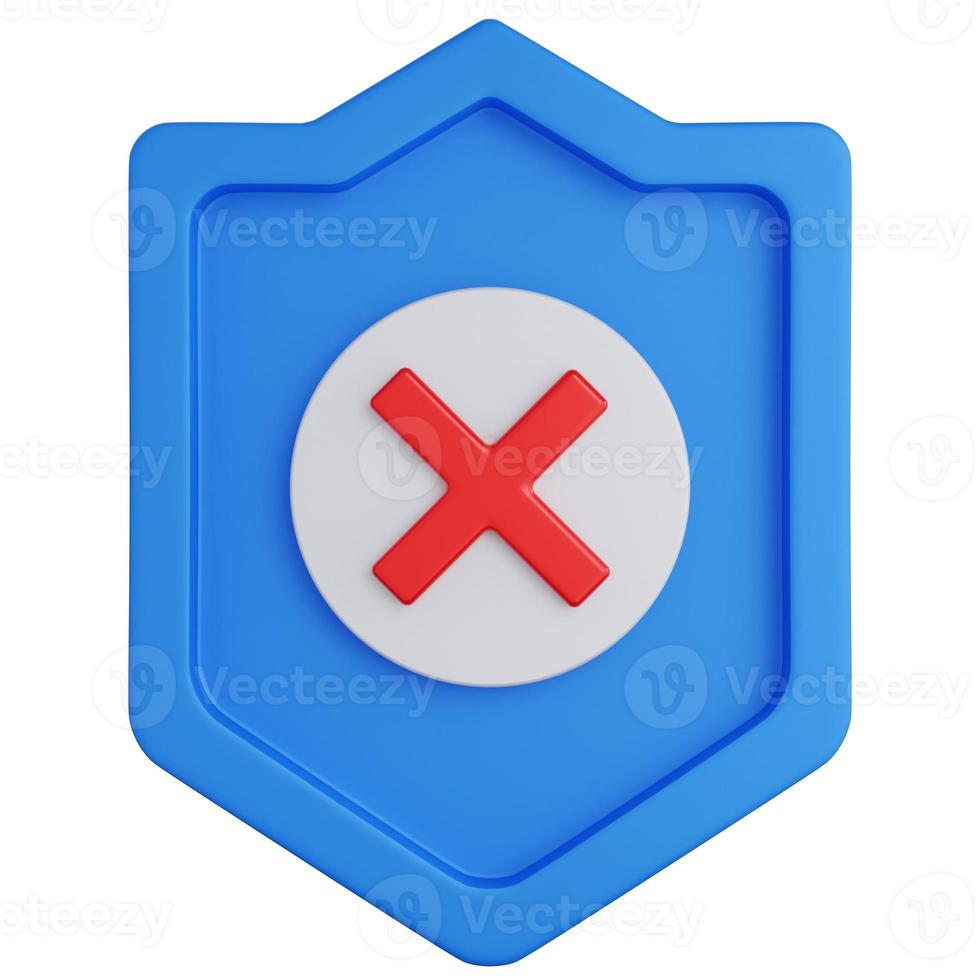 3d rendering shield with icon cross isolated3d rendering shield blue with icon cross isolated photo