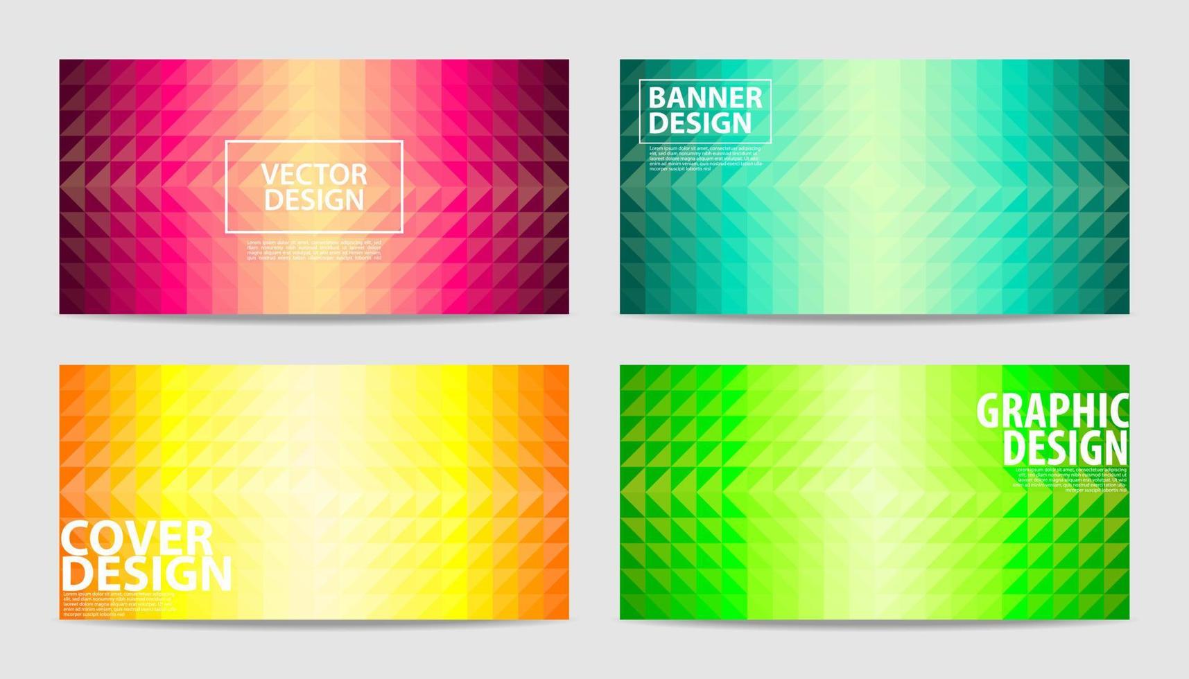 Geometric Triangle Background Colorful Banner Design vector