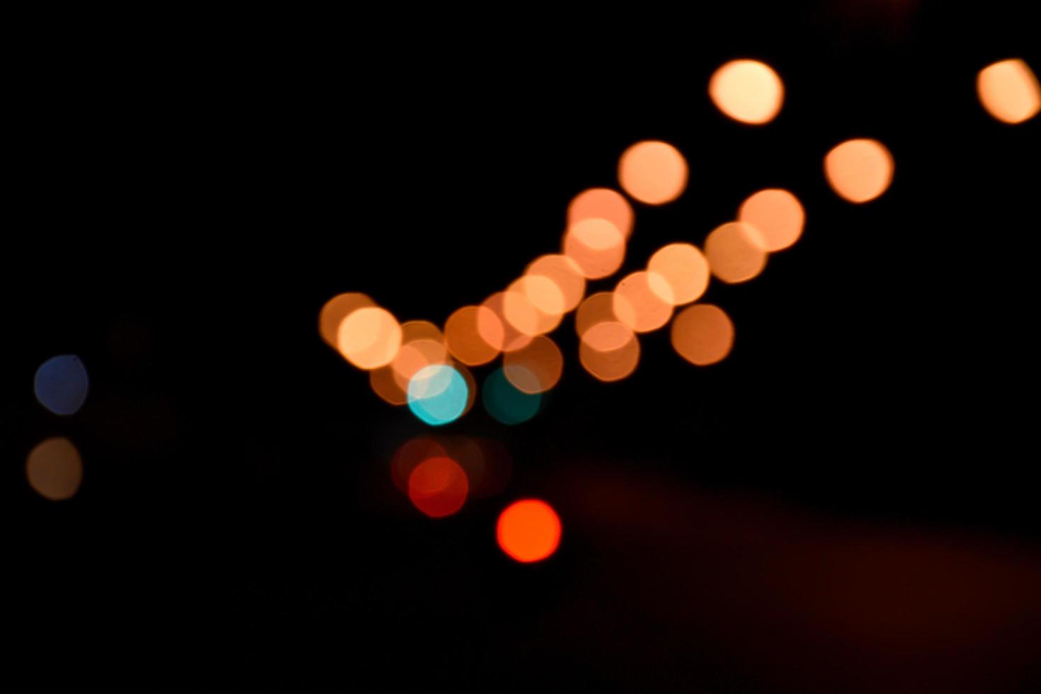 Bokeh street light at night. photo