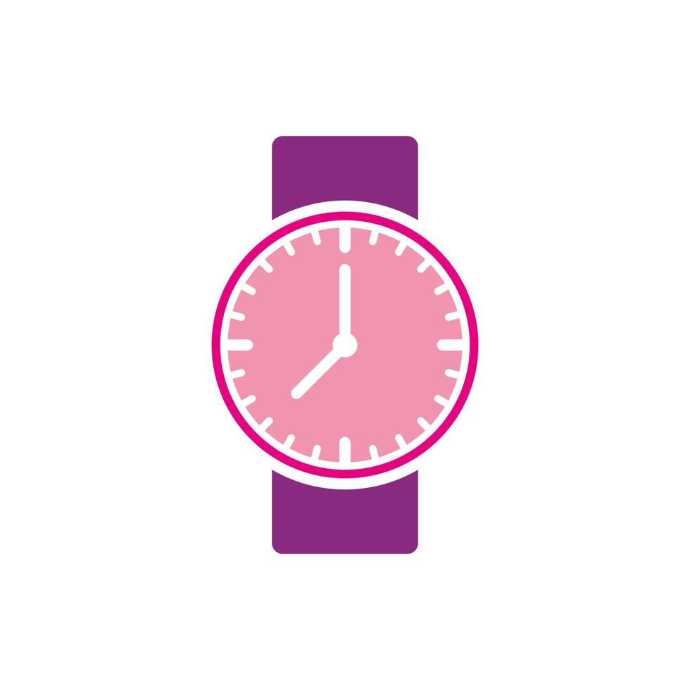 plantilla de diseño de vector de icono de reloj de pulsera