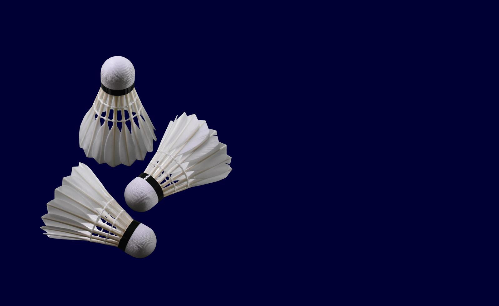Isolated badminton feather shuttlecocks with clipping paths. photo
