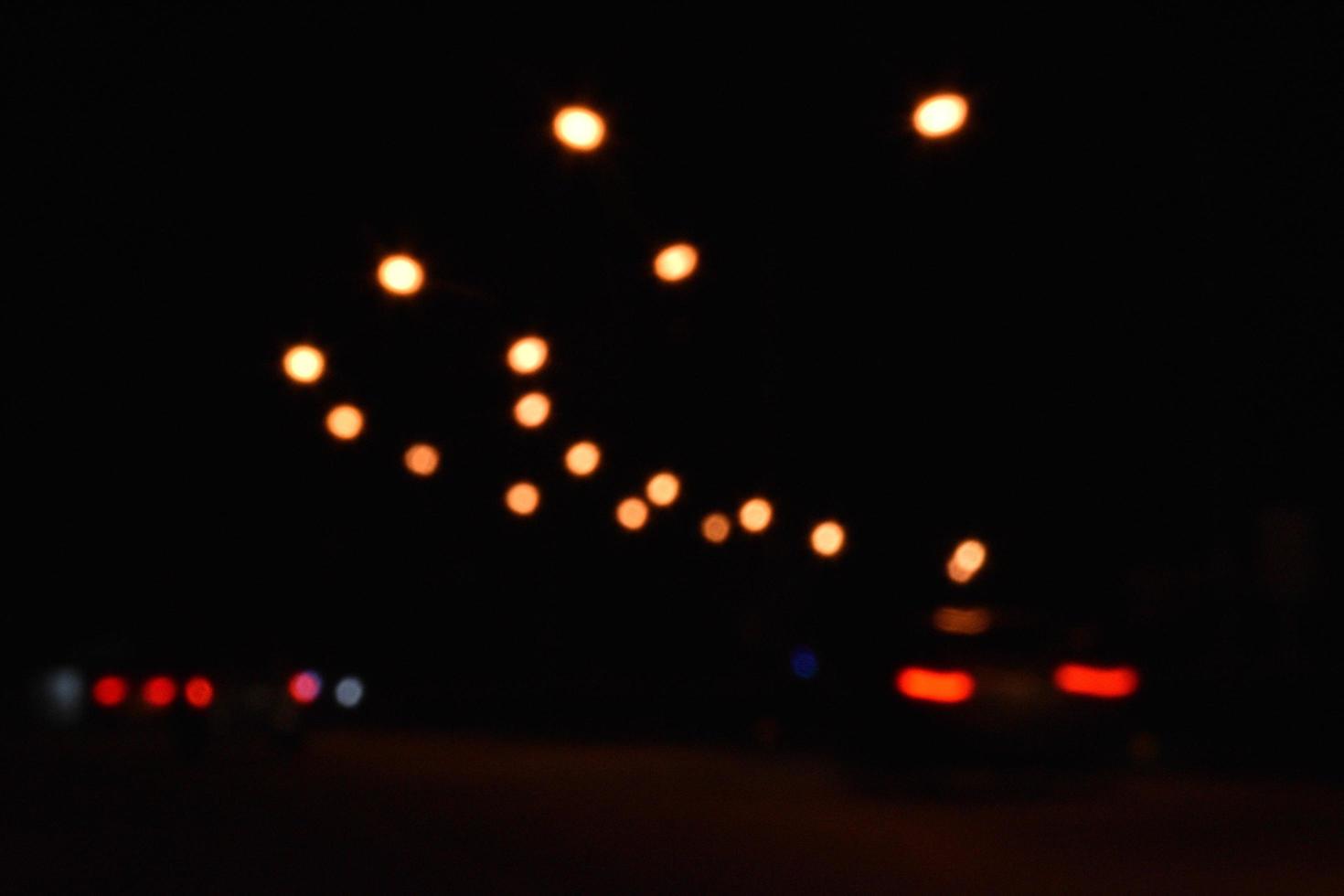 Bokeh street light at night. photo