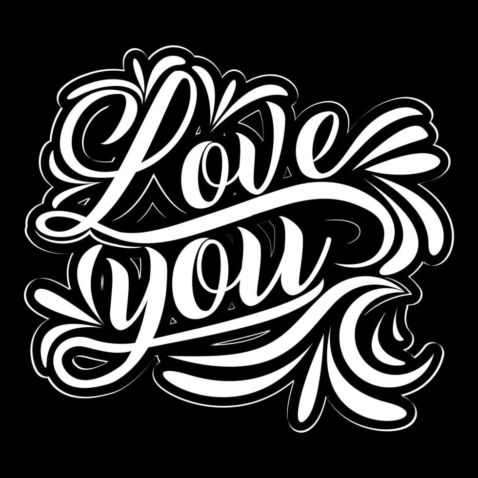 Love You T Shirt Design Free Vector File