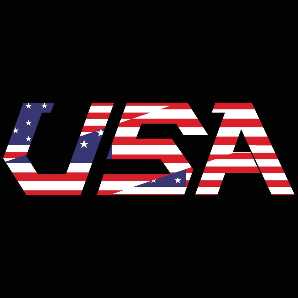 USA Text Effect Vector File