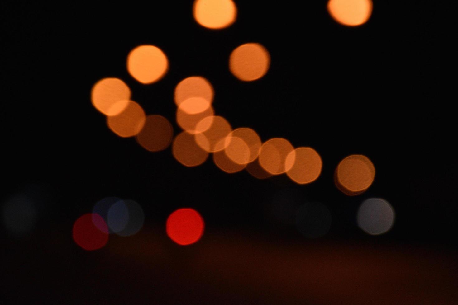 Bokeh street light at night. photo