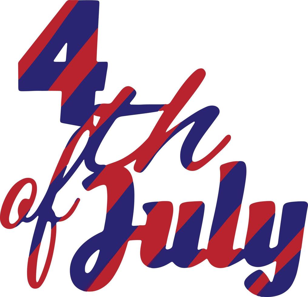 4 of July. Vector illustration. National day.