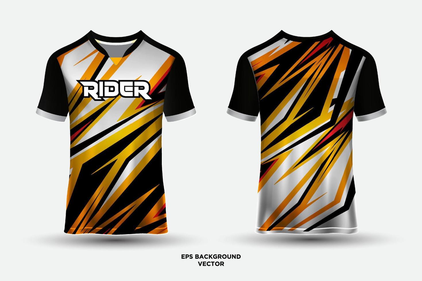 Modern racing jersey design vector with geometric elements