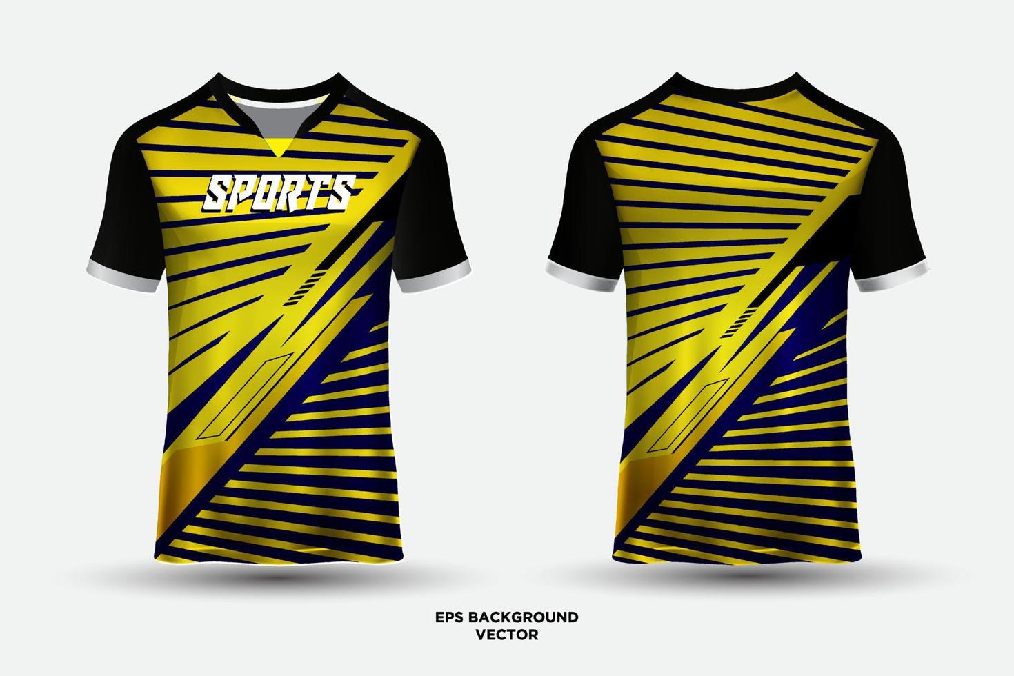 Modern design jersey T shirt sports with geometric elements and lines pattern vector