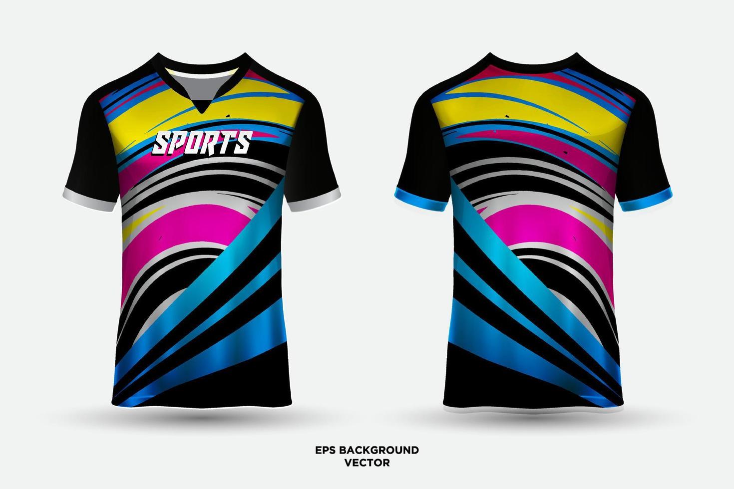 increíble y fantástico diseño de camiseta deportiva camisetas vector