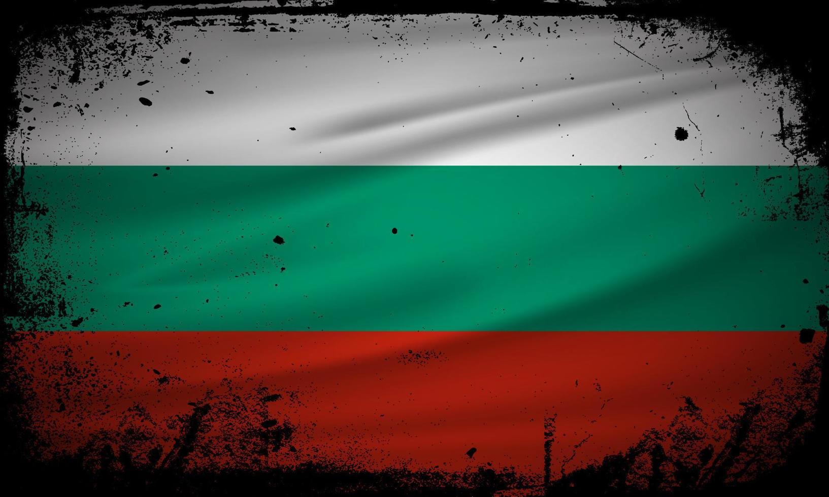 nuevo vector abstracto de fondo de bandera de bulgaria con estilo de trazo grunge. ilustración vectorial del día de la independencia de bulgaria.