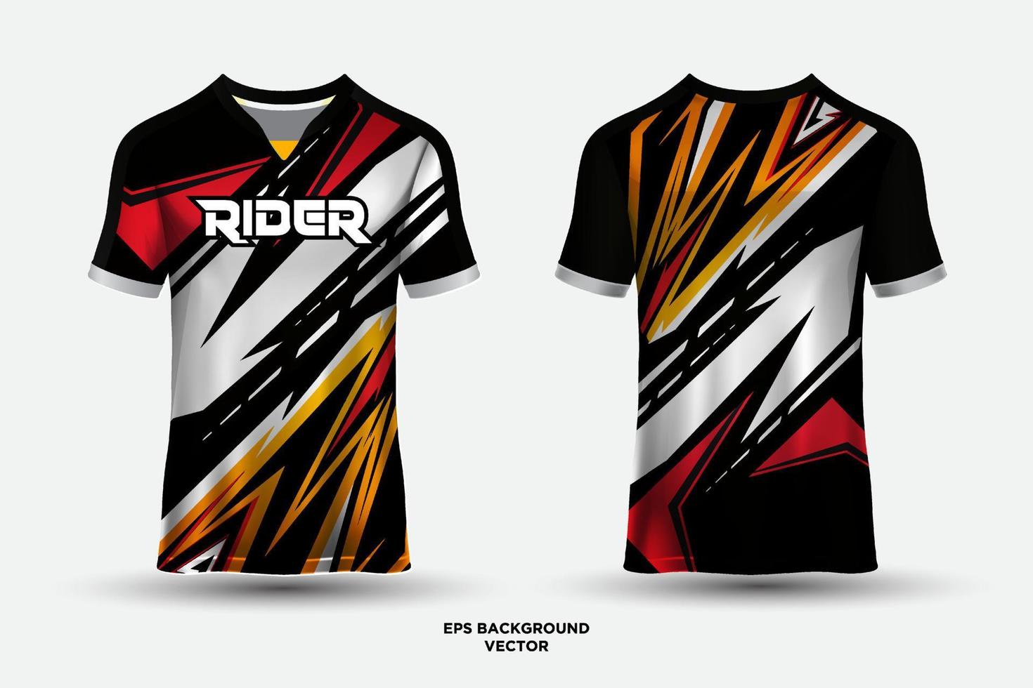 Abstract racing jersey design vector with geometric elements