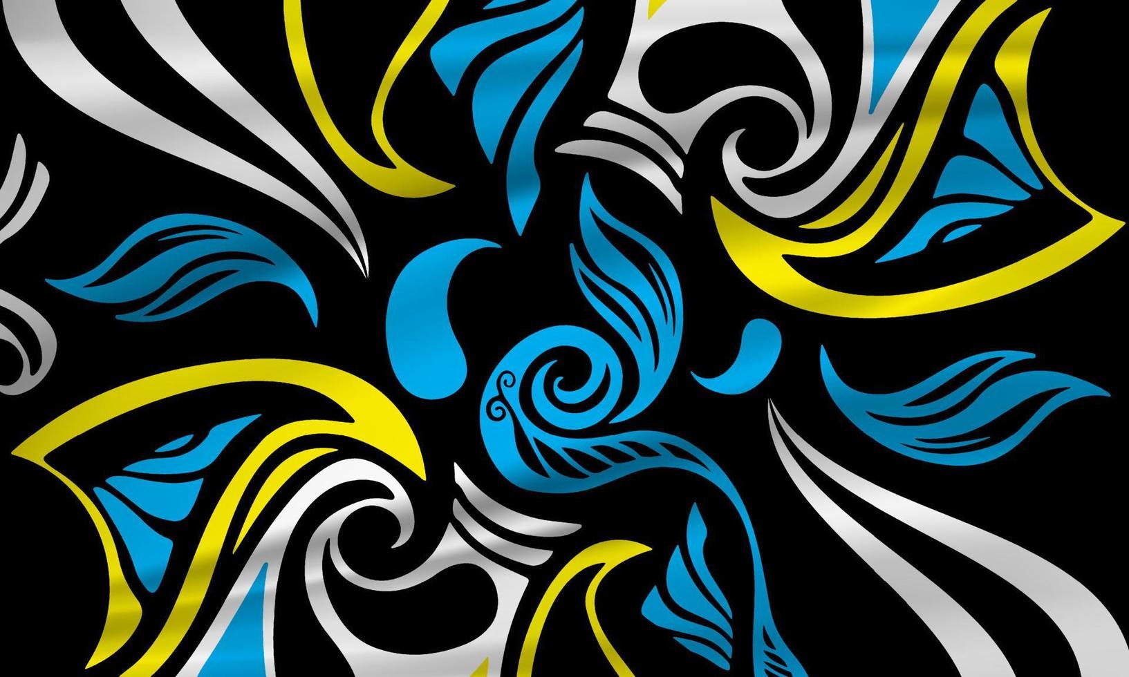 fantástico vector de diseño abstracto ondulado. vector de fondo de onda floral abstracto