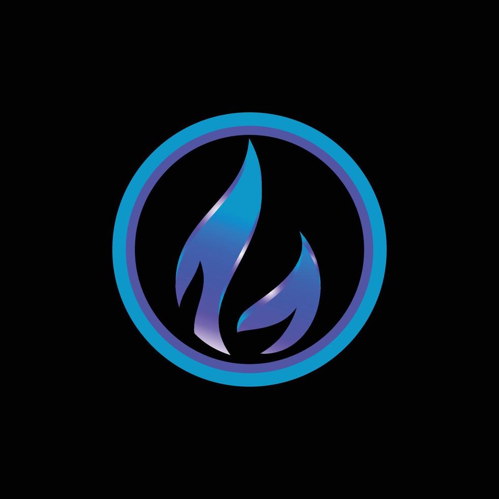 Blue Fire Circle Abstract Mark Pictorial Emblem Logo Symbol Iconic Creative Modern Minimal Editable in Vector Format