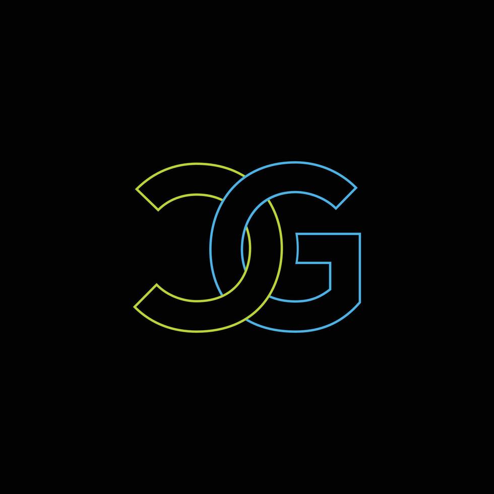 Creative Minimalist Alphabet Initial Letter Mark Monogram Logo CG GC Editable in Vector Format