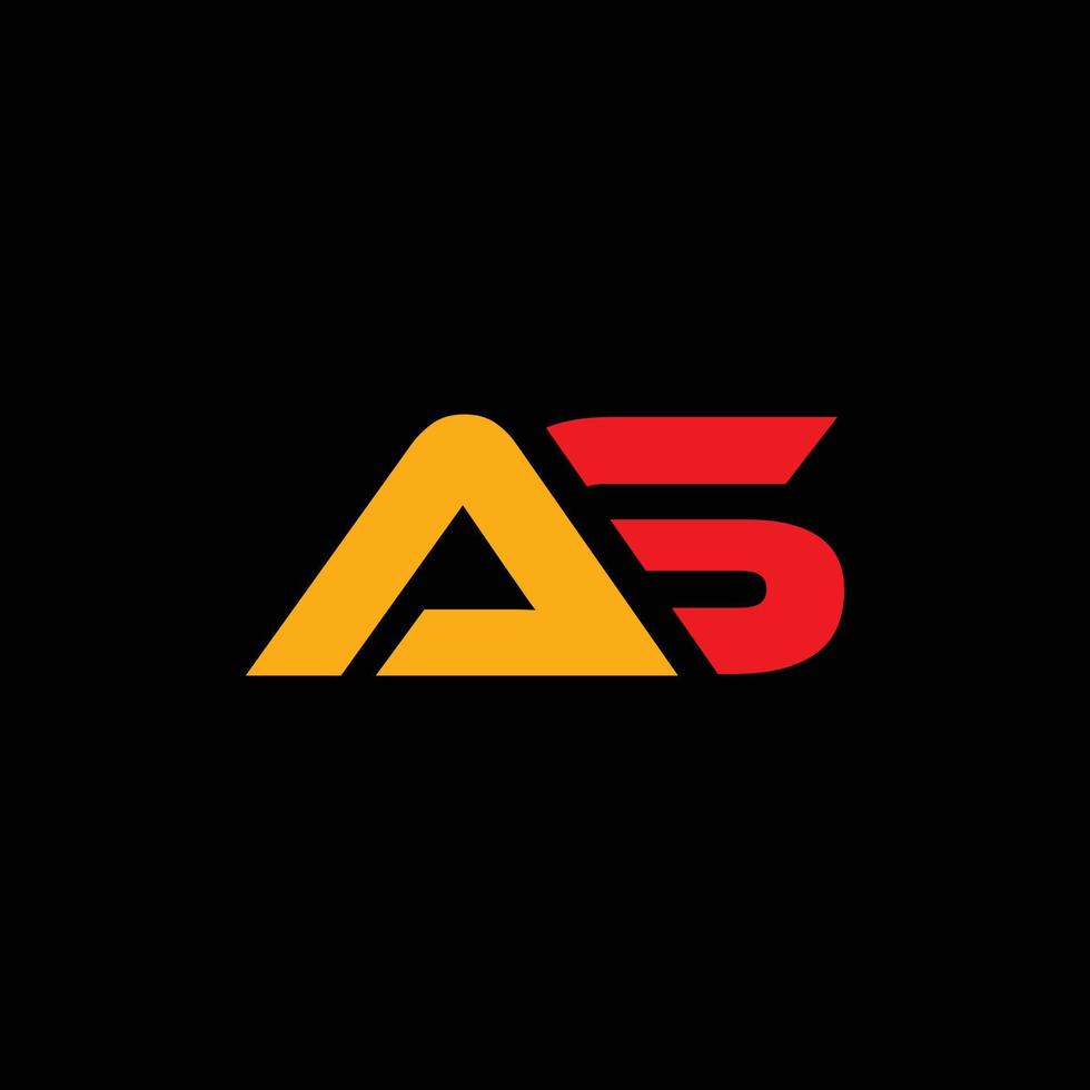 AS Logo Creative Modern Minimal Alphabet A S Initial Letter Mark Monogram Editable in Vector Format