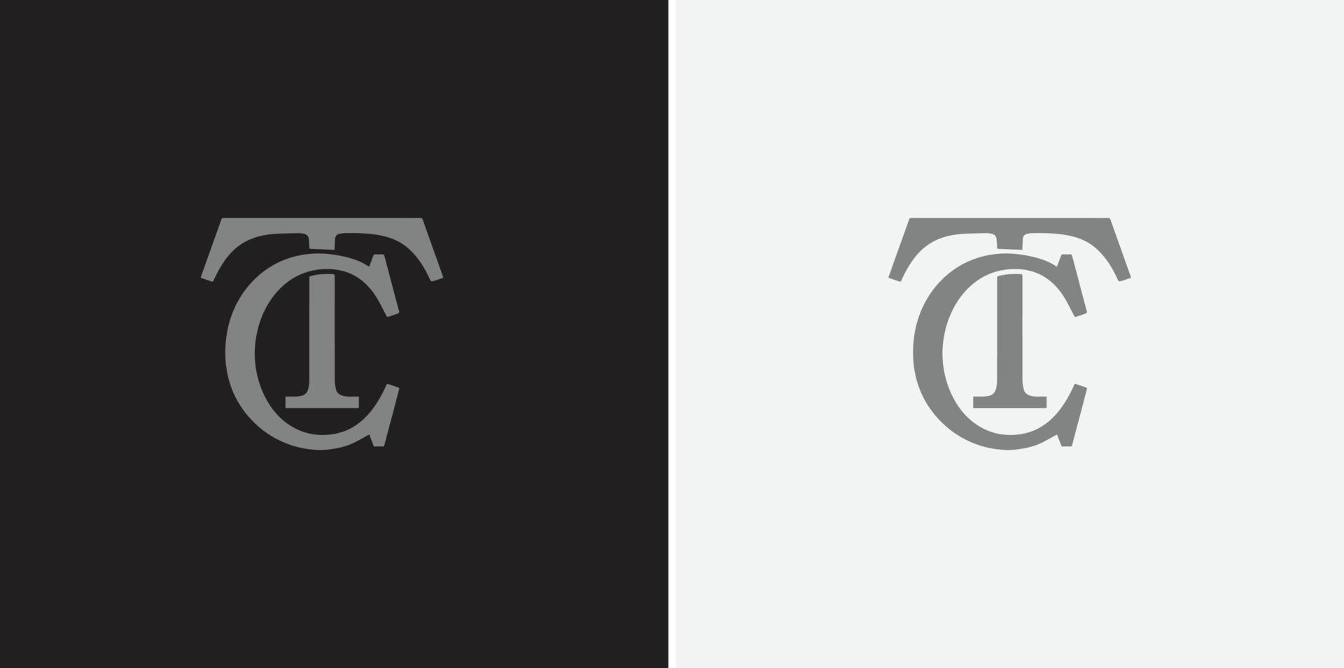 tc ct logo creative modern minimal alphabet tc letra inicial marca monograma editable en formato vectorial vector