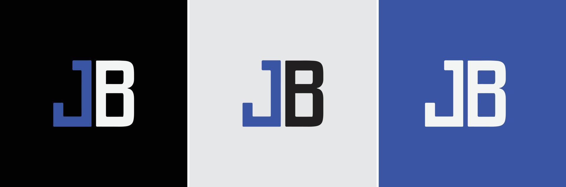 JB BL Logo Creative Modern Minimal Alphabet J B Initial Letter Mark Monogram Editable in Vector Format
