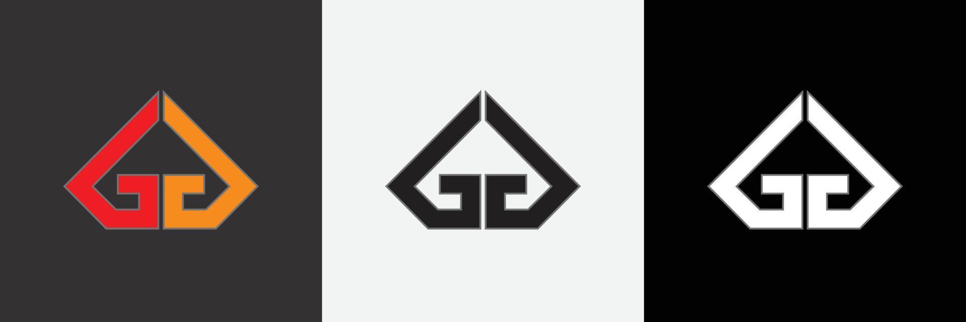 gg logo creativo moderno mínimo alfabeto g letra inicial marca monograma editable en formato vectorial vector