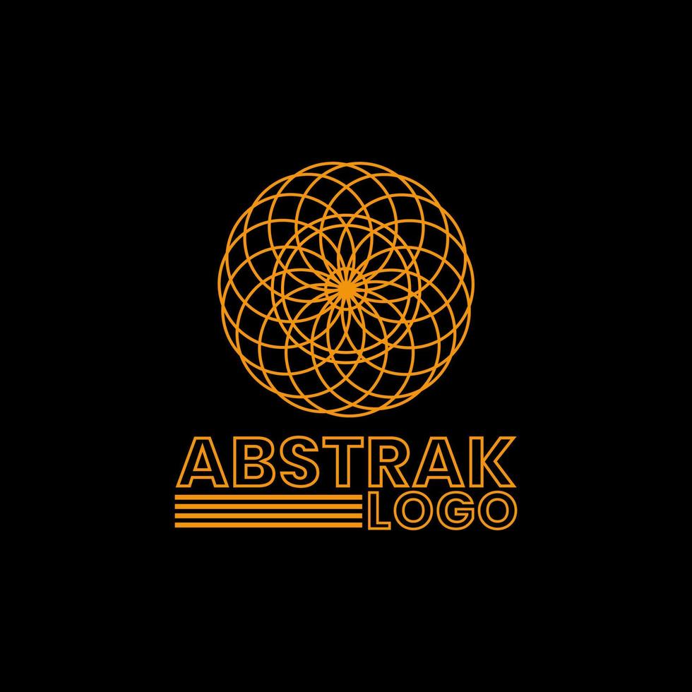 Geometric abstract logo, simple unique and modern design vector