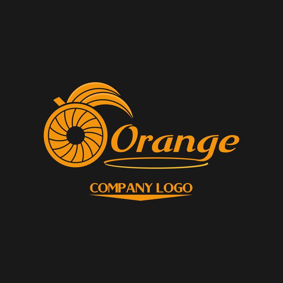 logotipo geométrico símbolo de fruta cítrica logotipo de diseño único moderno simple vector