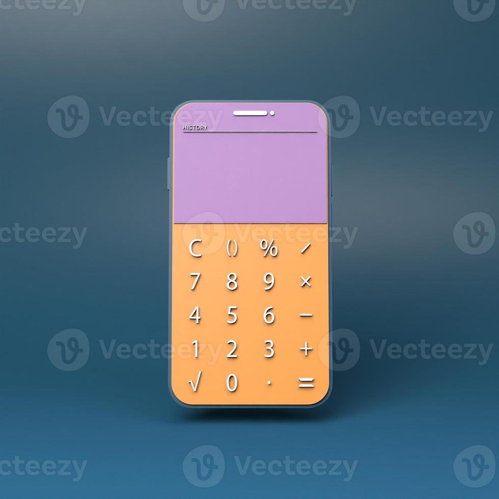 Calculator icon. 3d render illustration. photo