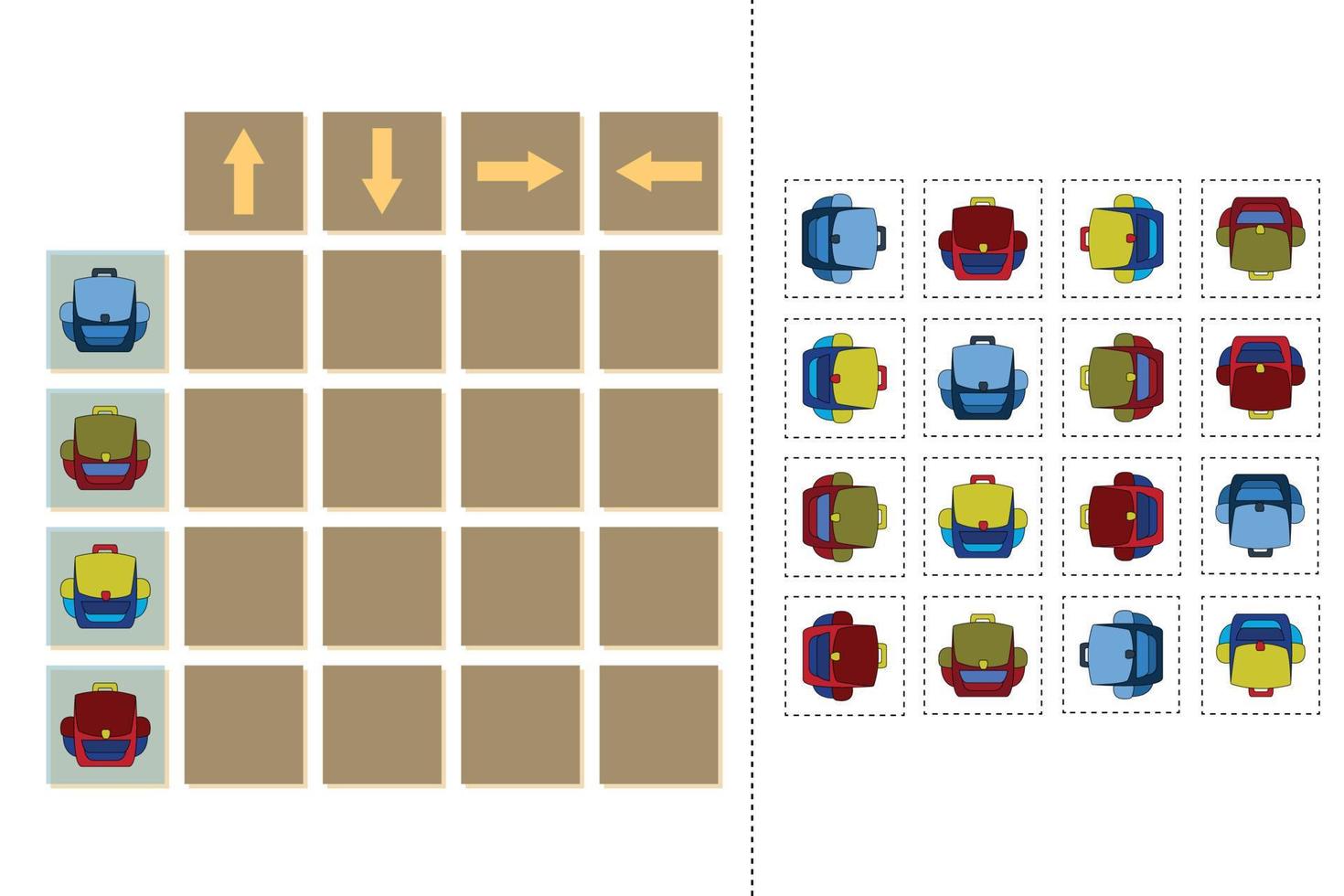 find the difference. Logic game for children. vector