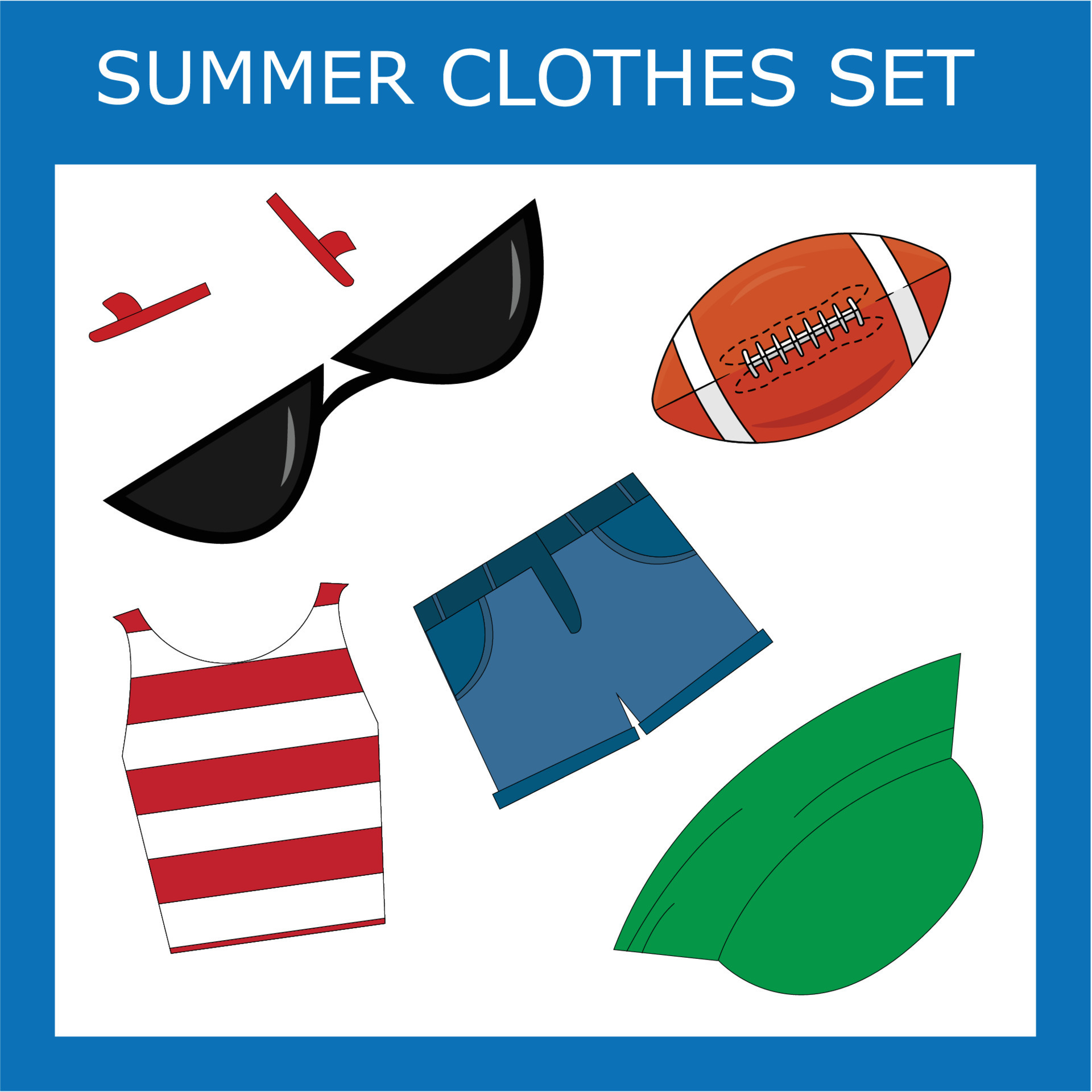 Children's seasonal clothes. Season of clothing for summer. Cartoon children's seasonal summer clothes. 8926359 Vector Art at Vecteezy Children's seasonal clothes. Season of clothing for summer. Cartoon children's seasonal summer clothes. 8926359 Vector Art at Vecteezy