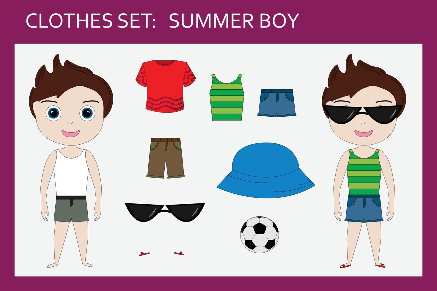 Boy wearing clothes Royalty Free Vector Image - VectorStock