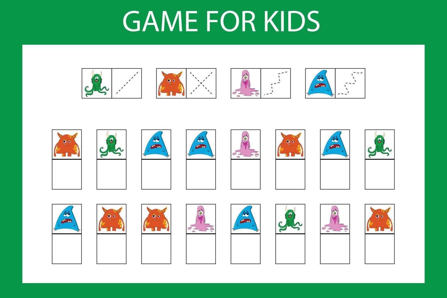 Write and read the secret message with the help of signs. Educational exercises for preschool children vector