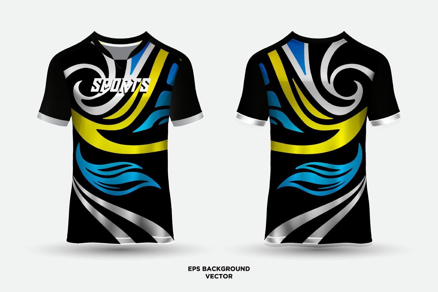 camisetas deportivas extraordinarias y fantásticas con diseño de camiseta adecuadas para carreras, fútbol, juegos, motocross, juegos, ciclismo vector