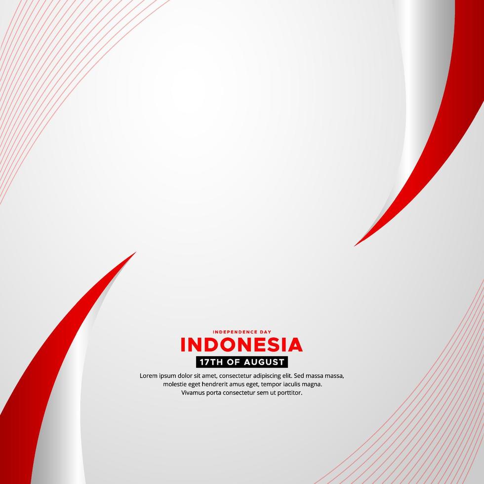 Simple and clean Indonesia Independence Day design vector. vector