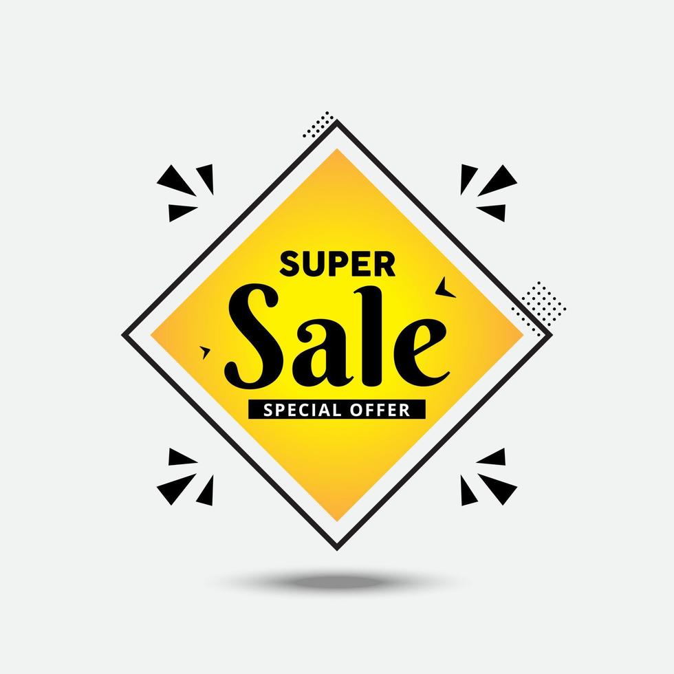 banner de oferta especial de súper venta. super venta para ilustración de vector de compras en línea