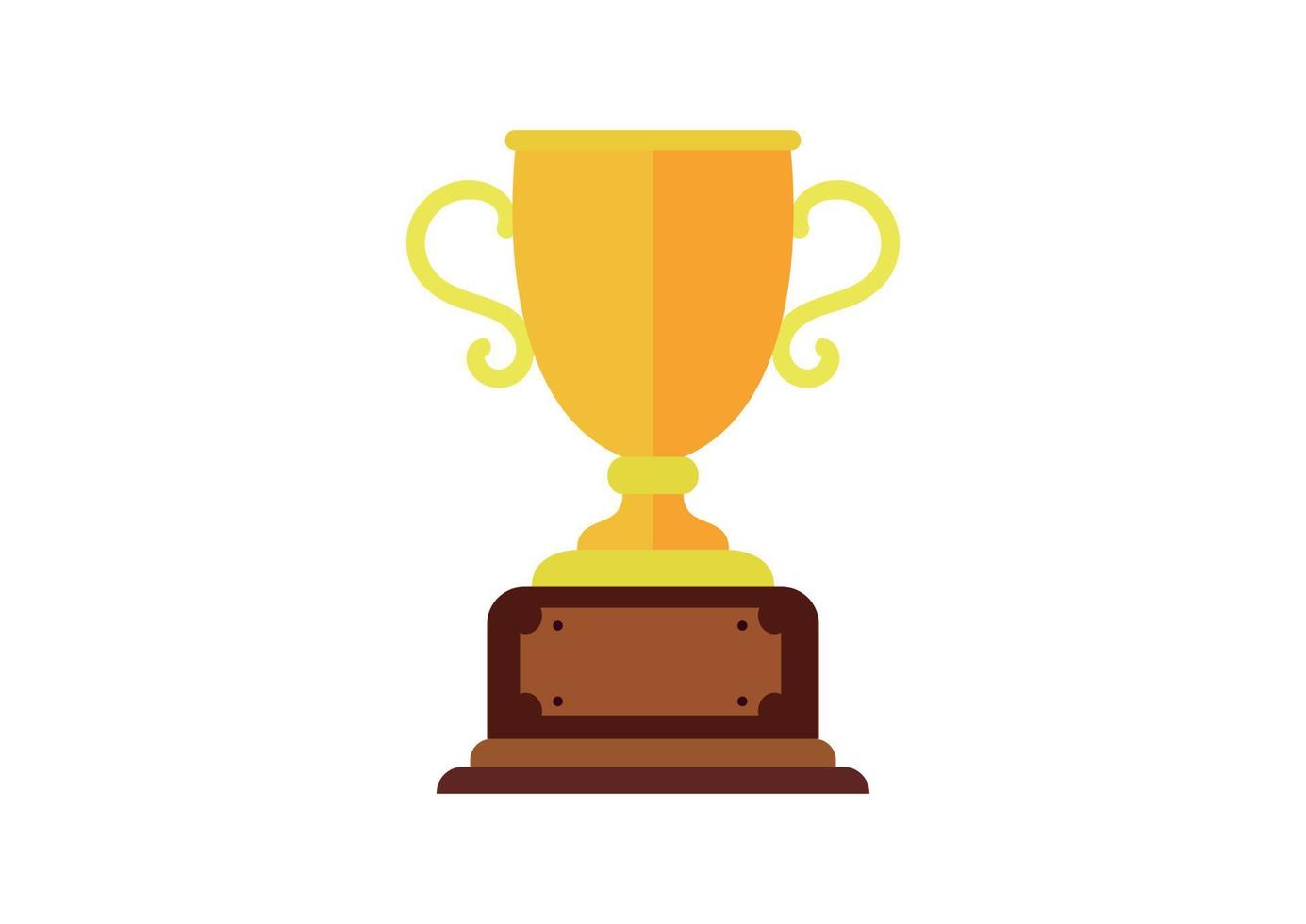 Champion Cup Vector Icon Clipart Isolated on White Background